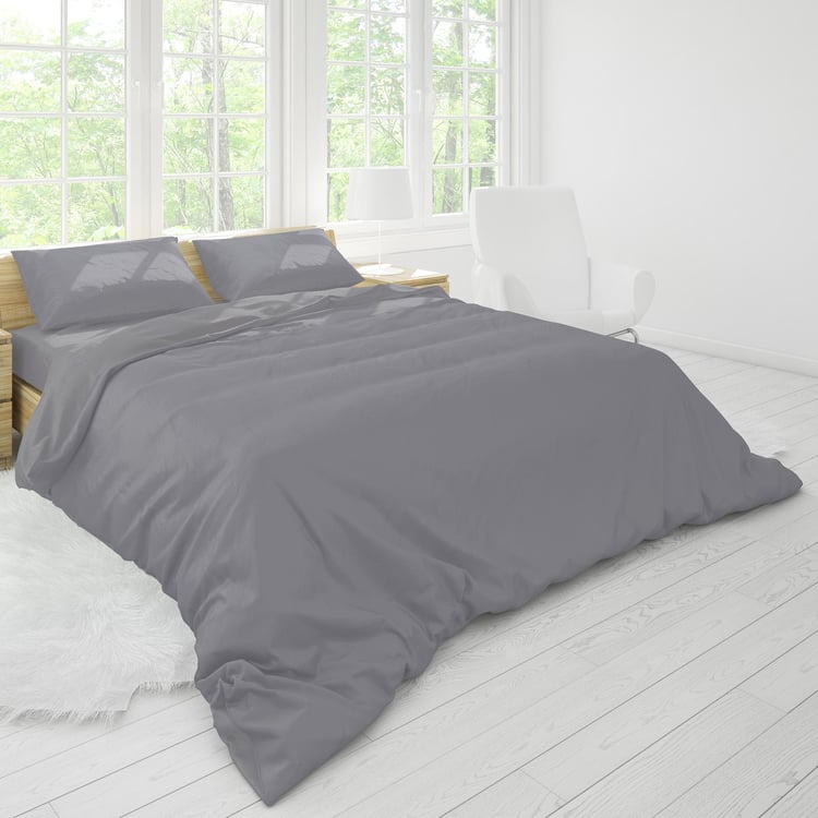 HIMEYA Comfort Percale Solid Double Duvet Cover - 2.74 m x 2.28 m