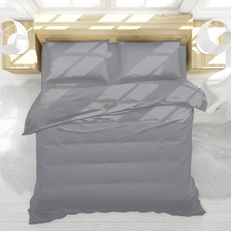 HIMEYA Comfort Percale Solid Double Duvet Cover - 2.74 m x 2.28 m