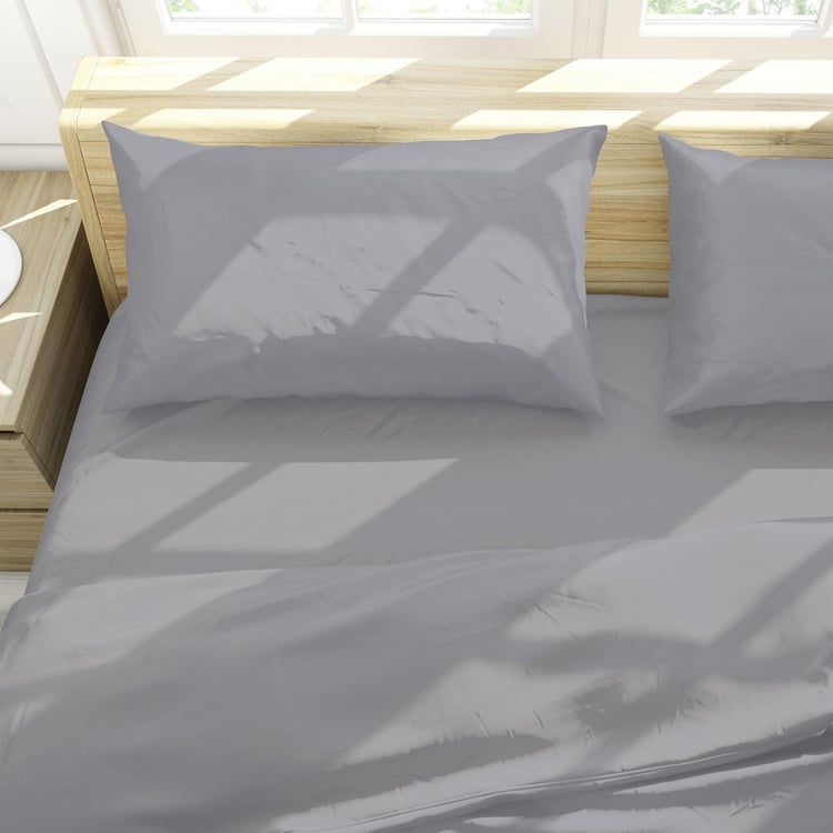 HIMEYA Comfort Percale Solid Double Duvet Cover - 2.74 m x 2.28 m