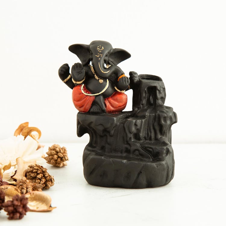Corsica Harmony Polyresin Ganesha Figurine with Incense Burner