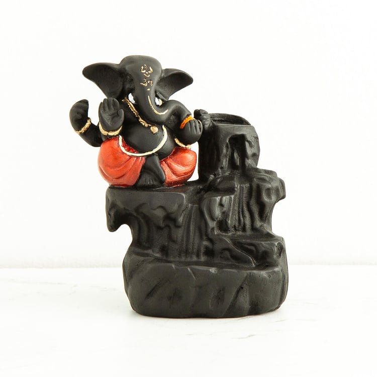 Corsica Harmony Polyresin Ganesha Figurine with Incense Burner