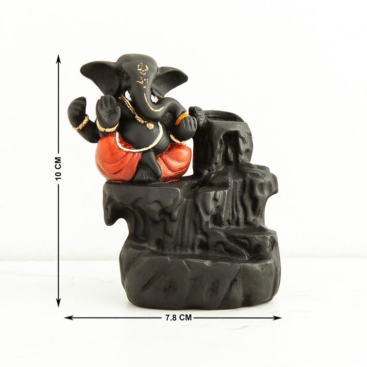 Corsica Harmony Polyresin Ganesha Figurine with Incense Burner