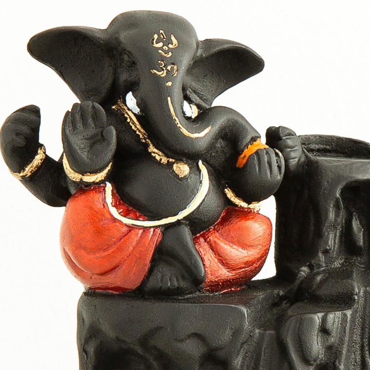 Corsica Harmony Polyresin Ganesha Figurine with Incense Burner