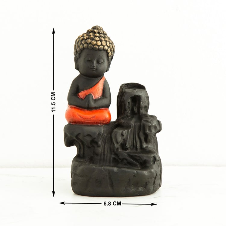 Corsica Harmony Polyresin Buddha Incense Burner Smoke Fountain