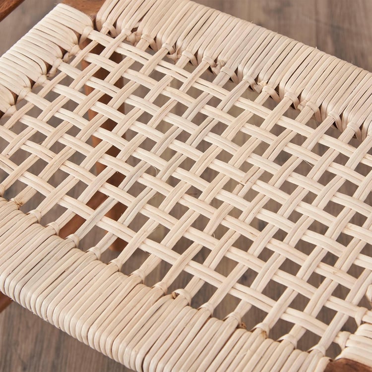 Amber Acacia Wood Stool - Brown