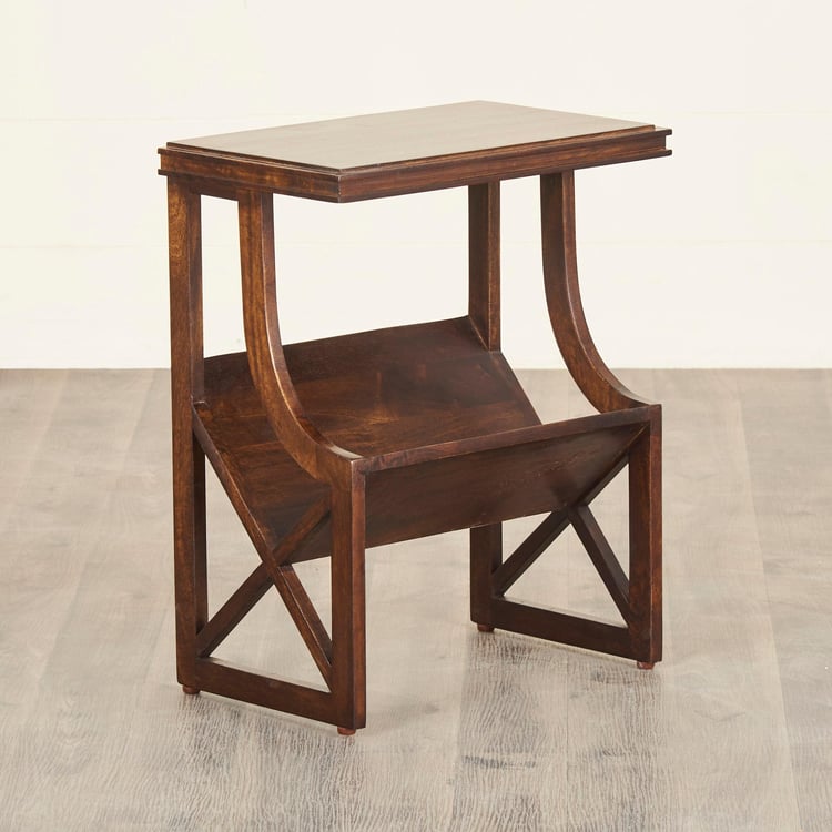 Delta Mango Wood End Table - Brown