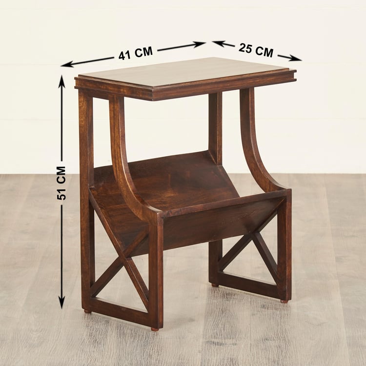 Delta Mango Wood End Table - Brown