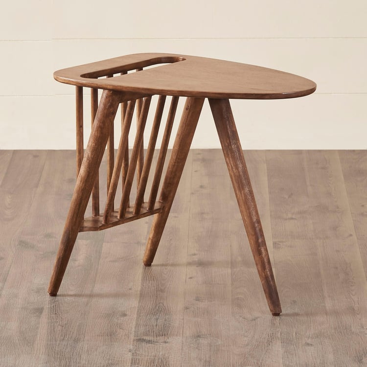 Amber Mango Wood Magazine Table - Brown