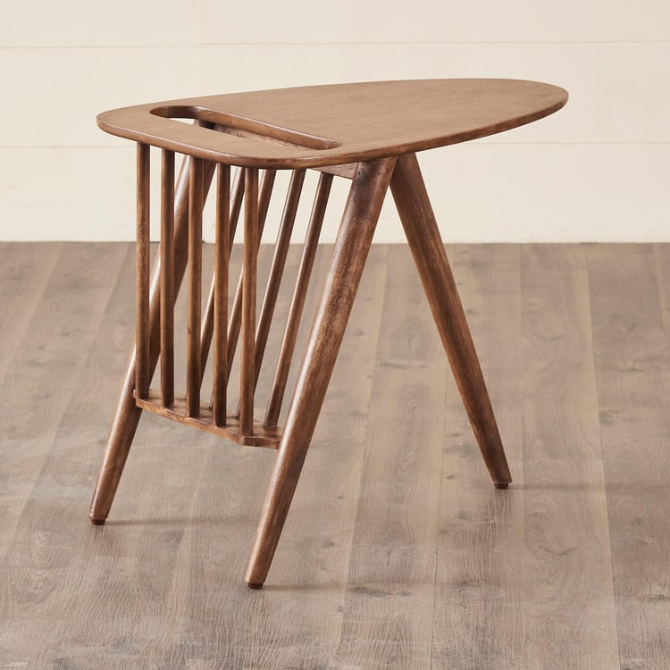 Amber Mango Wood Magazine Table - Brown