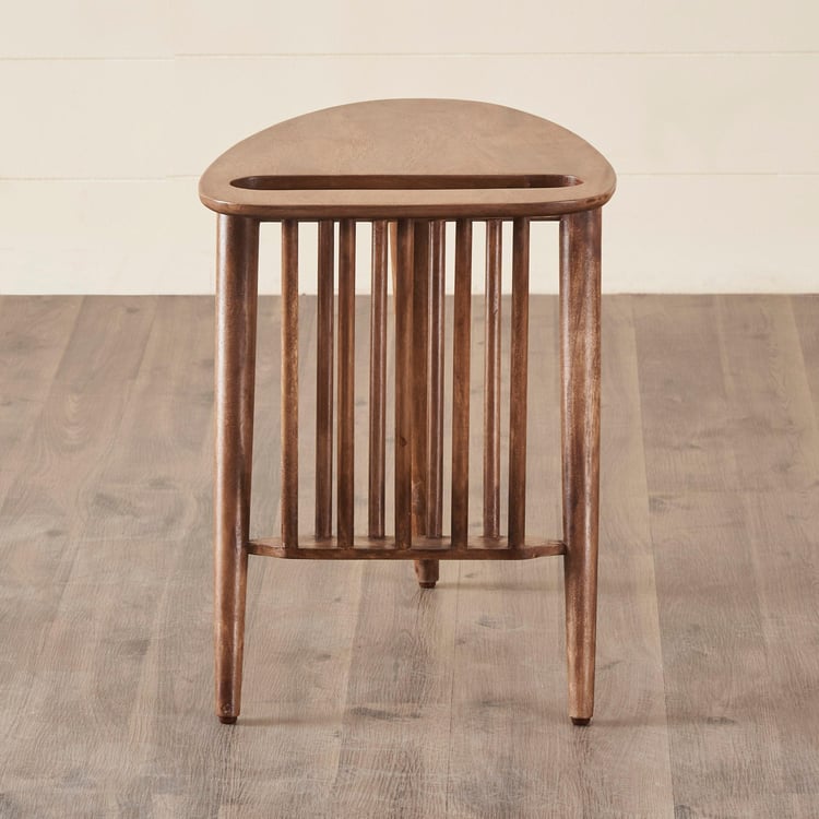 Amber Mango Wood Magazine Table - Brown