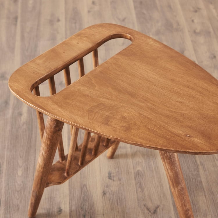 Amber Mango Wood Magazine Table - Brown