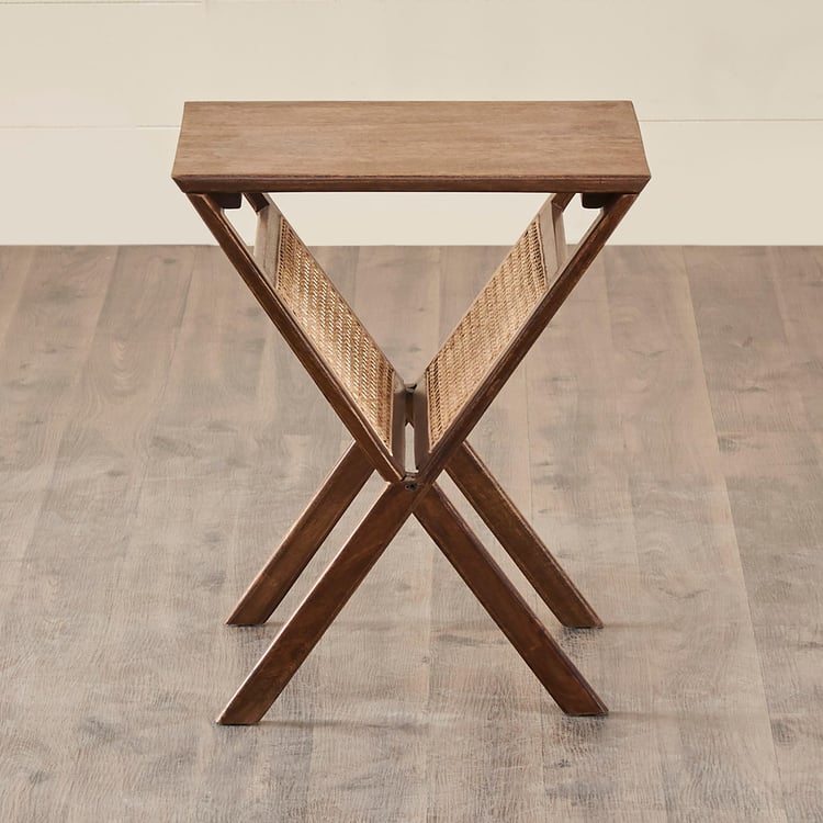 Cane Connection Mango Wood Magazine Table - Brown