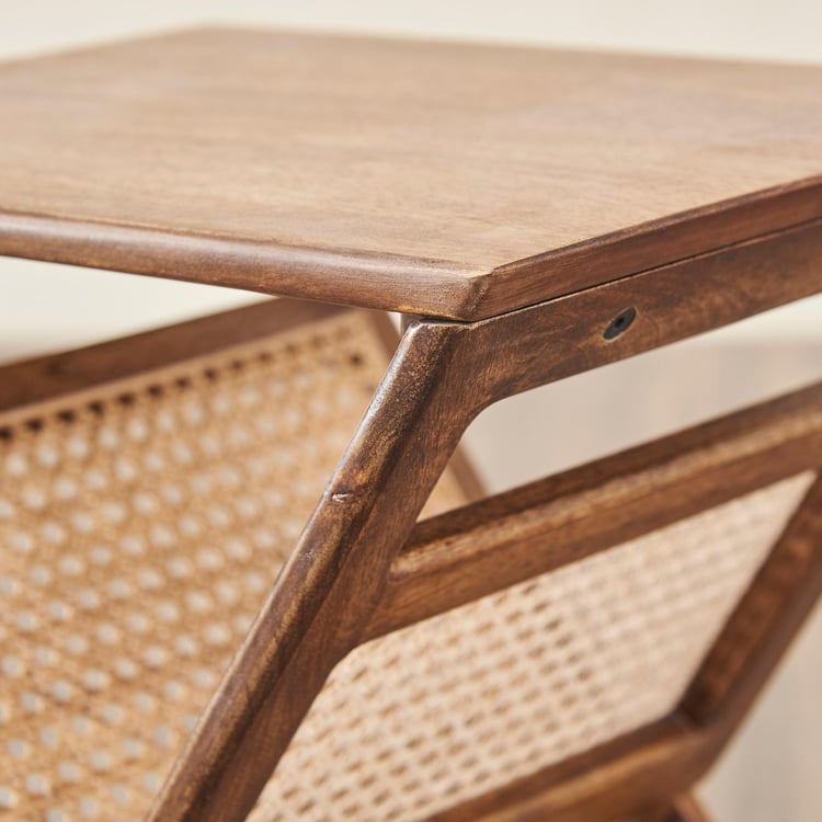 Cane Connection Mango Wood Magazine Table - Brown