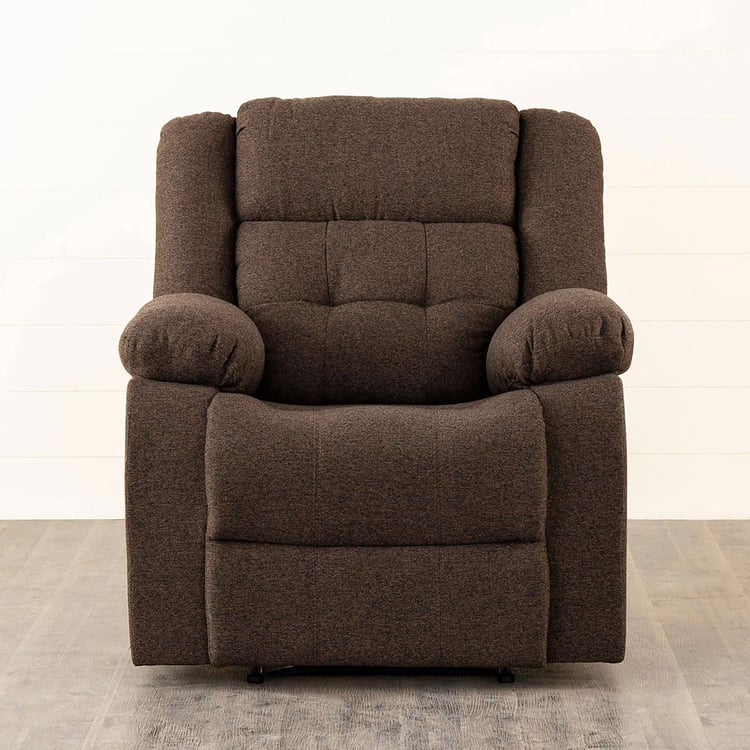 Buy Zurich Next Fabric 1Seater Recliner Brown from Home Centre at