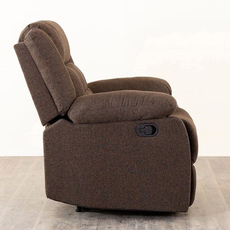 Buy Zurich Next Fabric 1Seater Recliner Brown from Home Centre at
