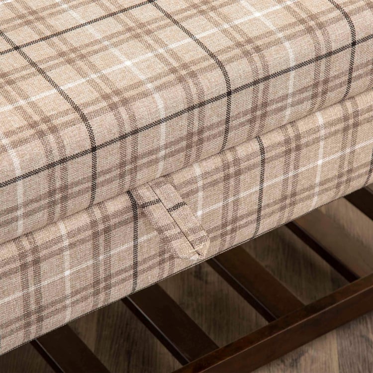 Ottawa Fabric Shoe Rack Bench - Brown