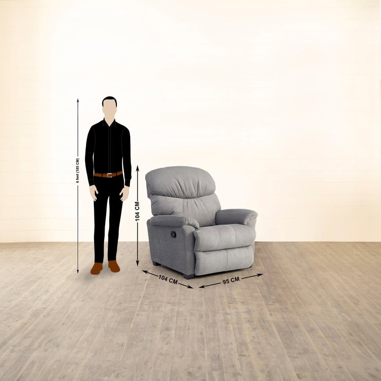 Helios Hadsten One-Seater American Comfort Recliner - Powered by Stanley - Grey
