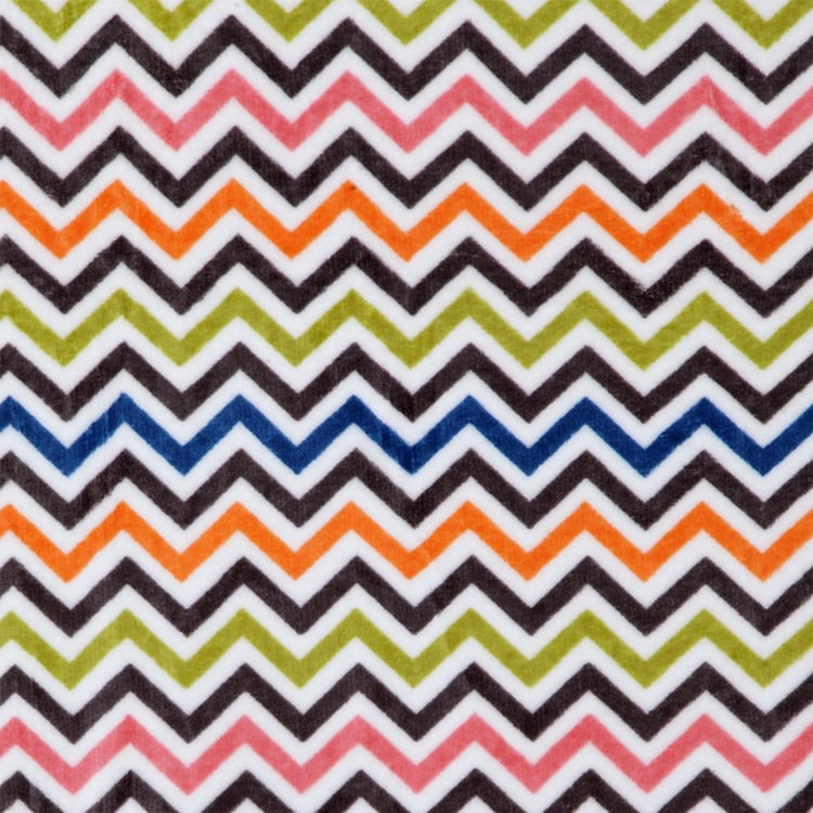 PORTICO Feather Chevron Print Single-Bed Blanket - 1.37 x 2.20 m