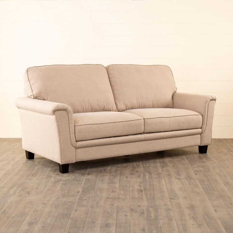 Helios Lamcy Fabric 3-Seater Sofa - Beige