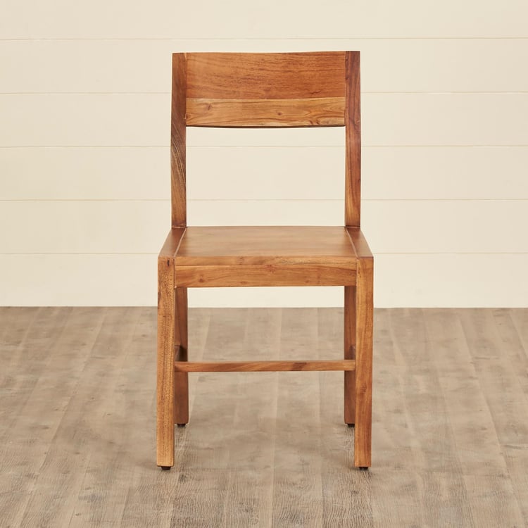 Nico Set of 2 Sheesham Wood Dining Chairs - Brown