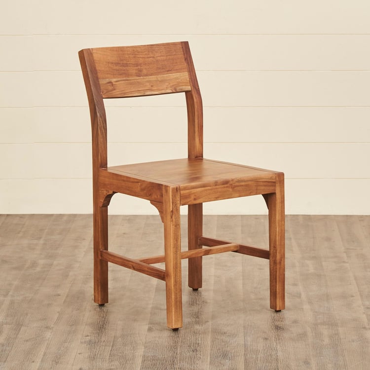 Nico Set of 2 Sheesham Wood Dining Chairs - Brown