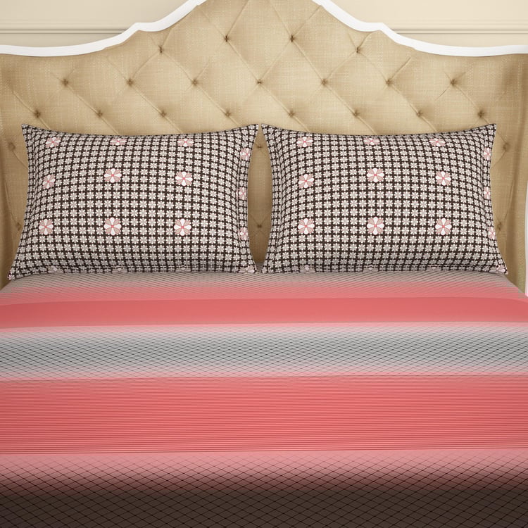 SPACES Atrium Striped 3-Piece Queen Bedsheet Set - 1.52 m x 1.98 m
