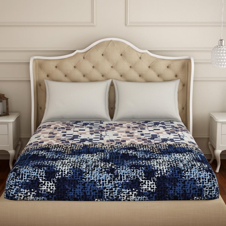 SPACES Atrium Printed 3-Pc. King Size Fitted Bedsheet Set - 1.83 x 1.98 m