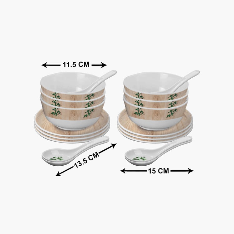 SERVEWELL 18-Pc. Printed Round Soup Set