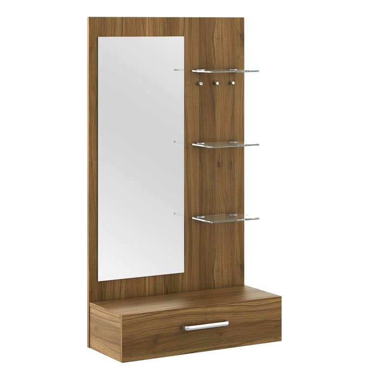 Quadro Wall Mounted Dresser Mirror with Drawer - Brown