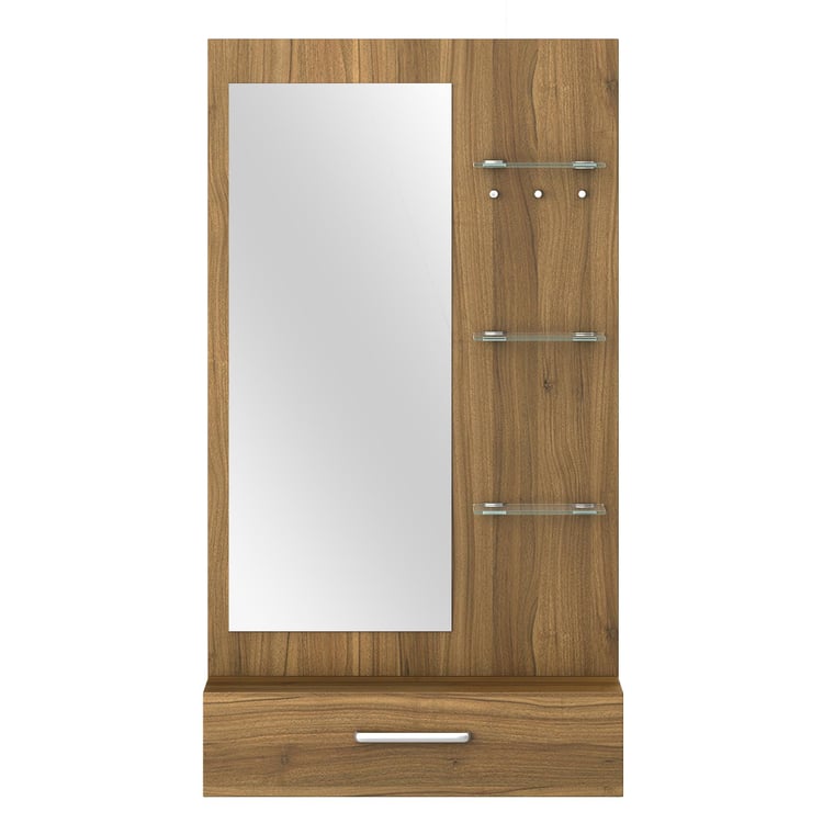 Quadro Wall Mounted Dresser Mirror with Drawer - Brown