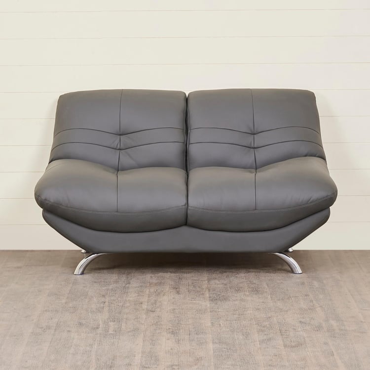 Residence Next Half Leather 2-Seater Sofa - Grey