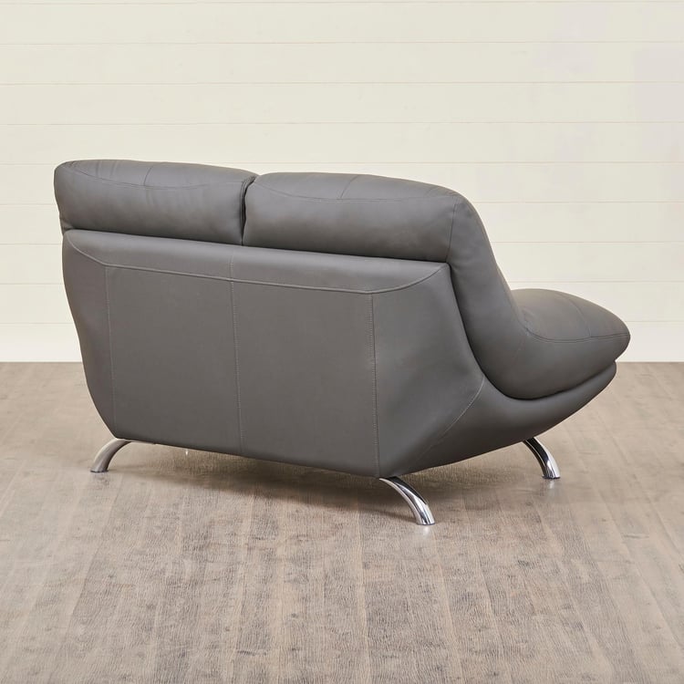 Residence Next Half Leather 2-Seater Sofa - Grey