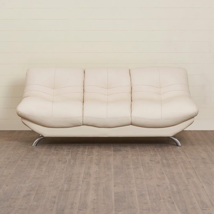 Residence Next Half Leather 3-Seater Sofa - Beige