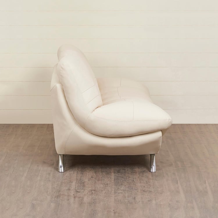 Residence Next Half Leather 3-Seater Sofa - Beige