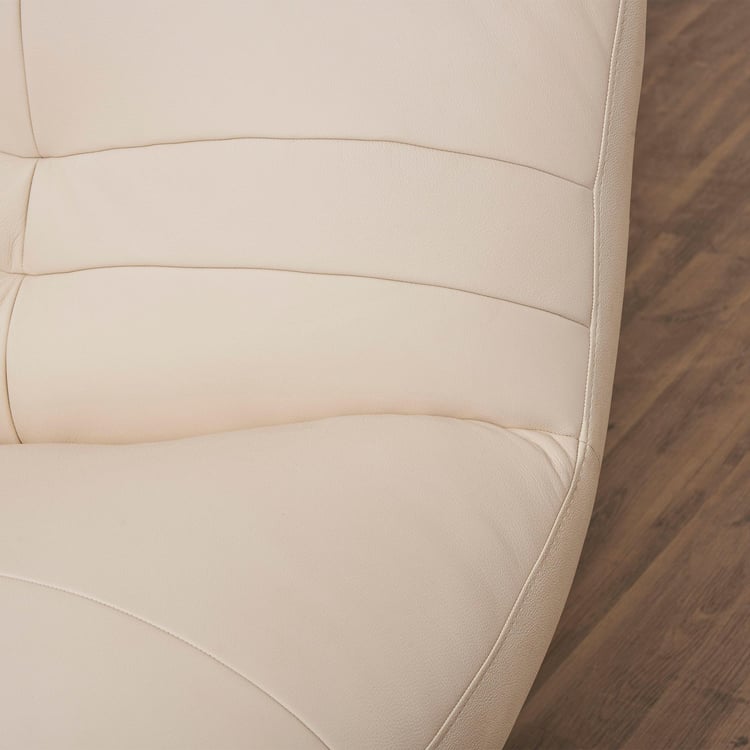 Residence Next Half Leather 3-Seater Sofa - Beige