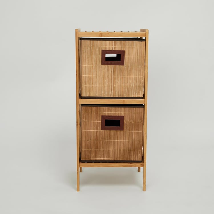 Omnia Bamboo 2-Drawer Bathroom Cabinet