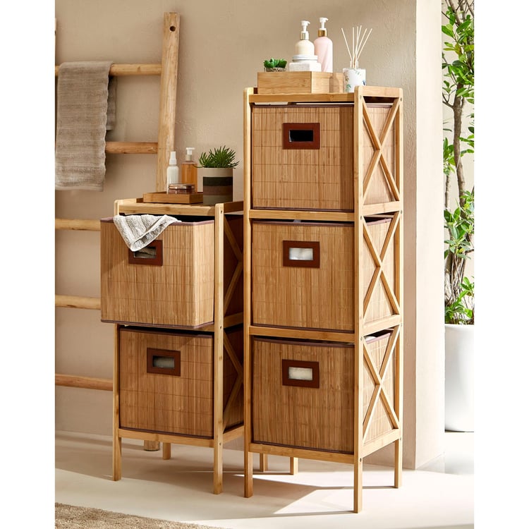 Omnia Bamboo 2-Drawer Bathroom Cabinet