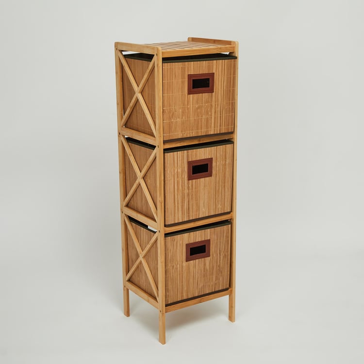 Omnia Bamboo 3-Drawer Bathroom Cabinet