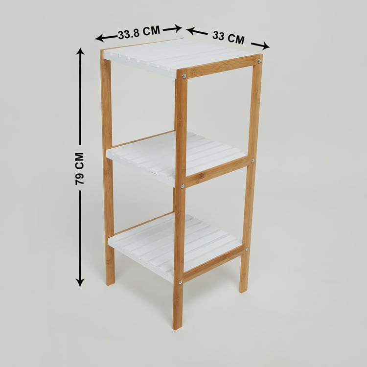 Omnia Bamboo 3-Tier Bathroom Storage Shelf