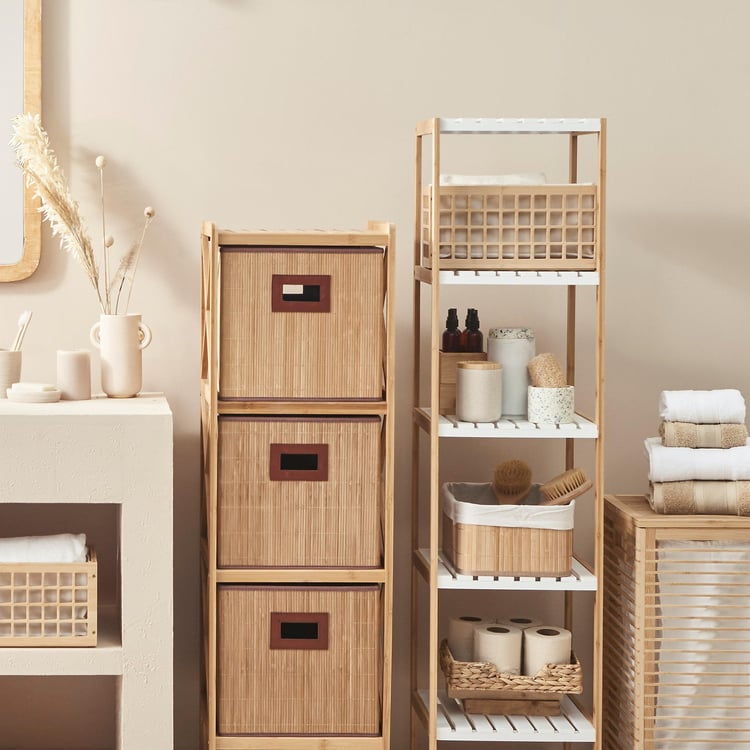 Omnia Bamboo 5-Tier Bathroom Storage Shelf