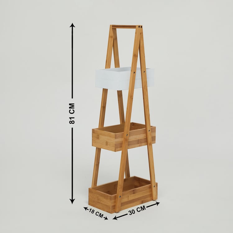 Omnia Bamboo 3-Tier Bathroom Storage Stand