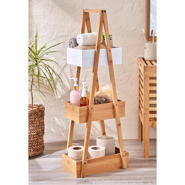 Omnia Bamboo 3-Tier Bathroom Storage Stand