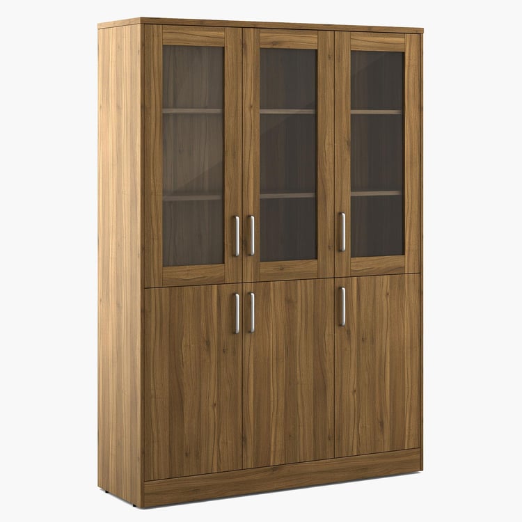 Quadro 3-Door Book Cabinet - Brown