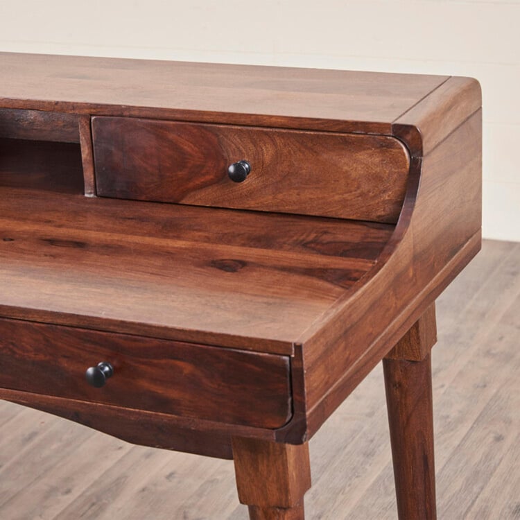 Sattva Sheesham Wood Study Desk - Brown