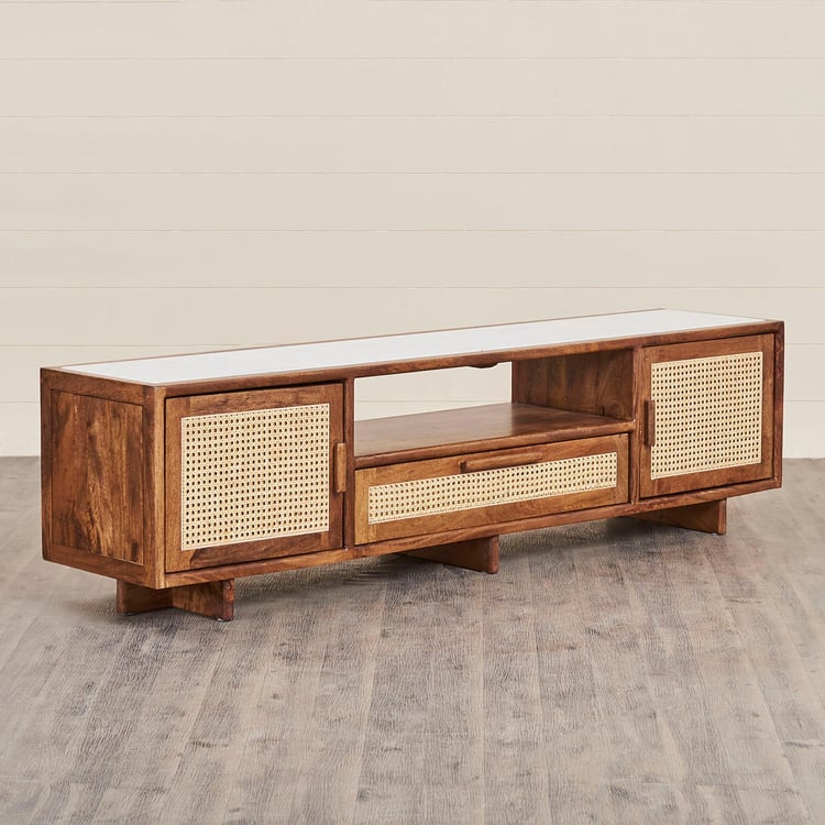 Cane Connection Mango Wood TV Unit - Brown