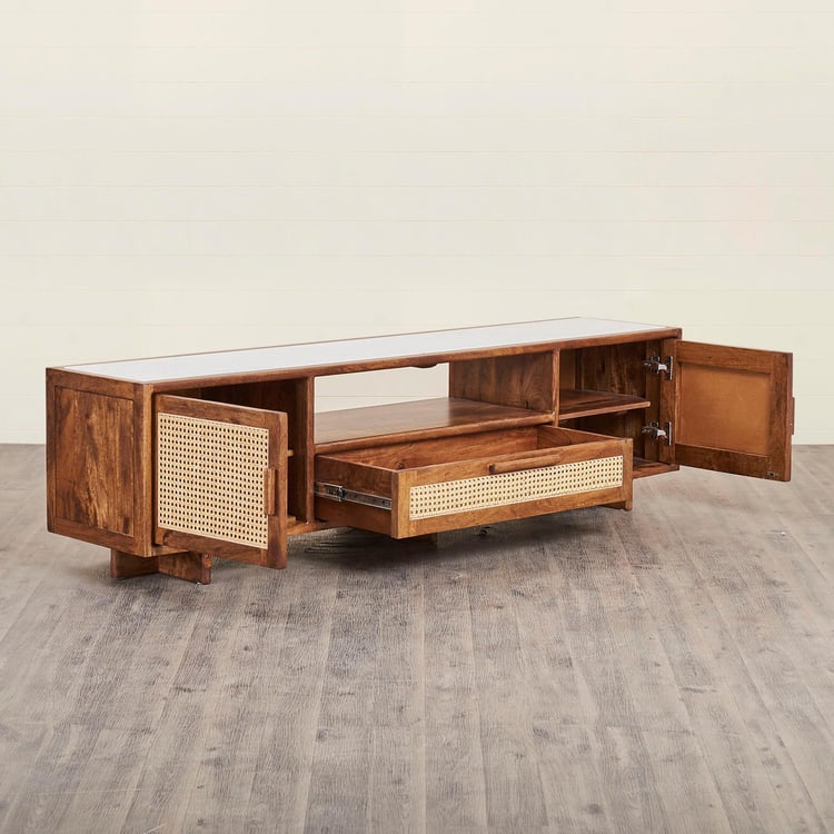 Cane Connection Mango Wood TV Unit - Brown