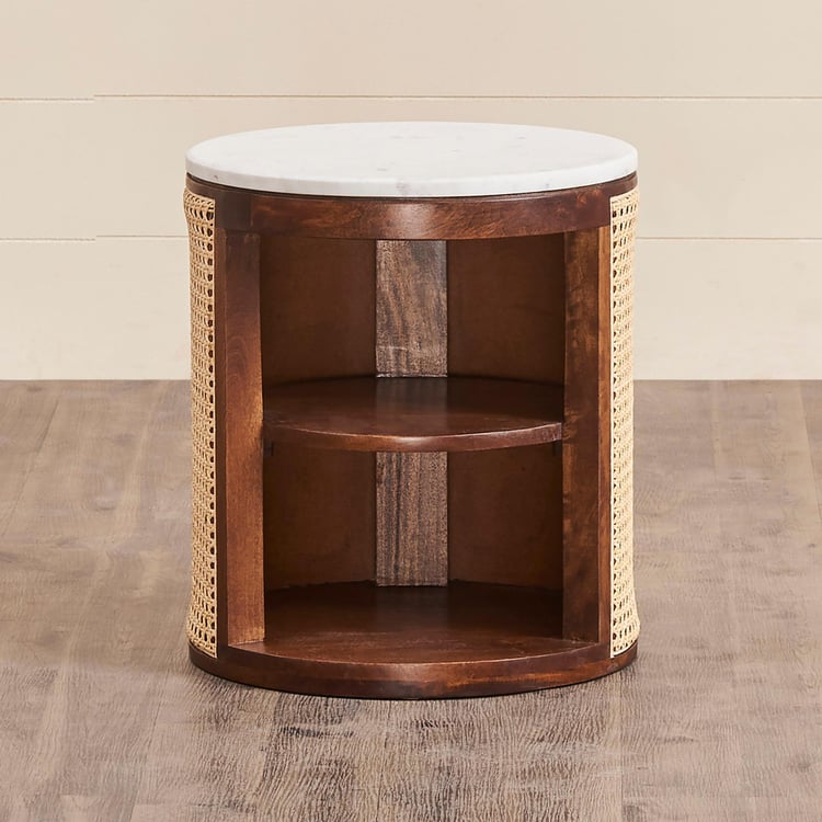 Cane Connection Mango Wood End Table - Brown