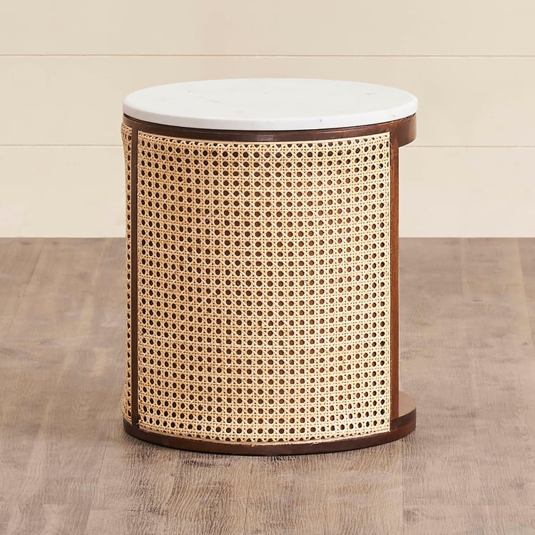 Cane Connection Mango Wood End Table - Brown