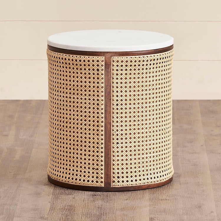 Cane Connection Mango Wood End Table - Brown