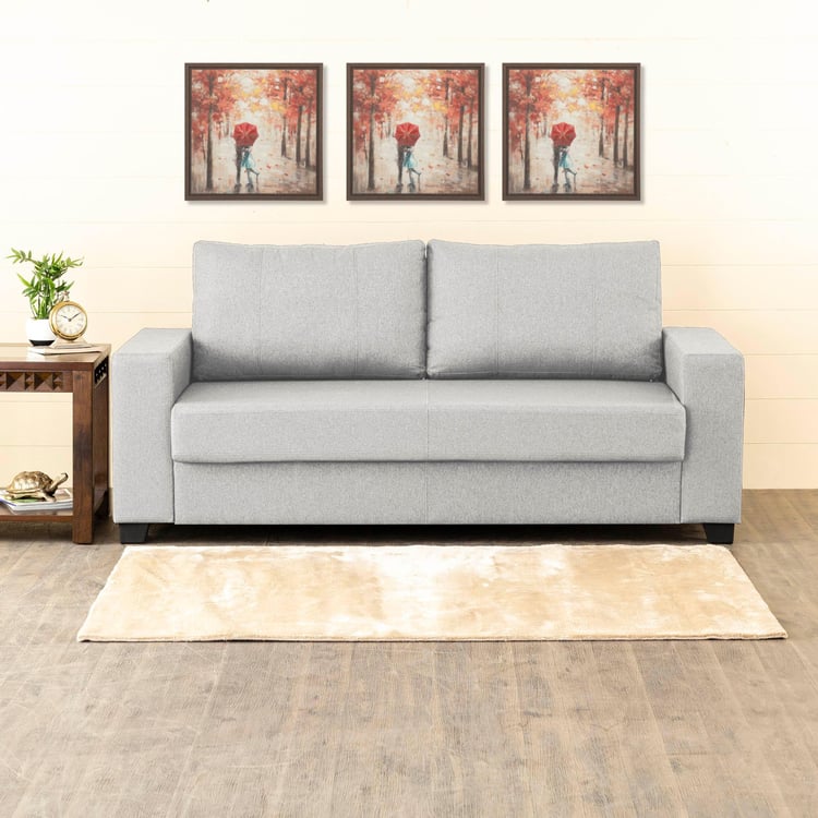Helios Mendoza Fabric 3-Seater Sofa - Off-White